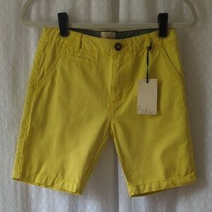 Boden Boys Shorts Washed Yellow Size 12, NWT